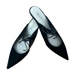 Massimo Dutti Pointed Toe Mules with Bow Detail